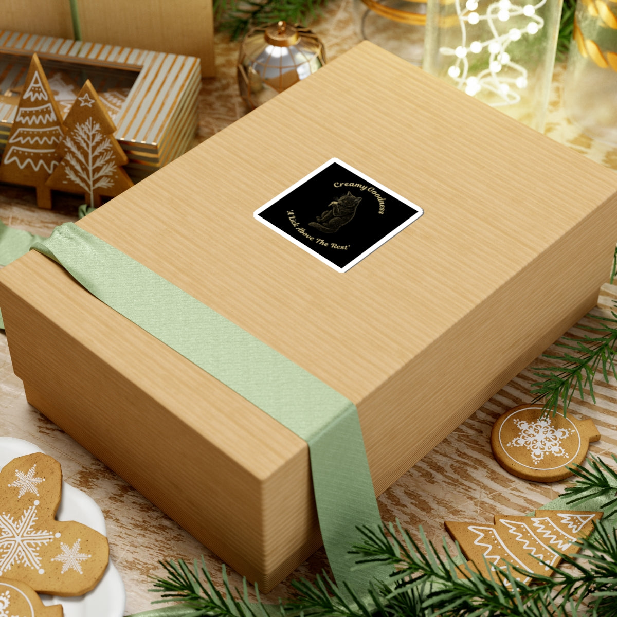 Creamy Goodness Cat Stickers - Cute Cat Art for Laptops, Notebooks, Gifts, Home Décor, Pet Lovers