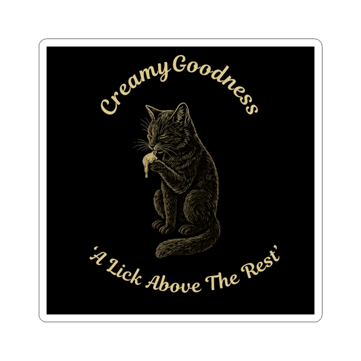 Creamy Goodness Cat Stickers - Cute Cat Art for Laptops, Notebooks, Gifts, Home Décor, Pet Lovers